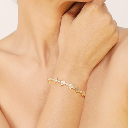 Sunlit Grace 18K Gold Plated Bracelet