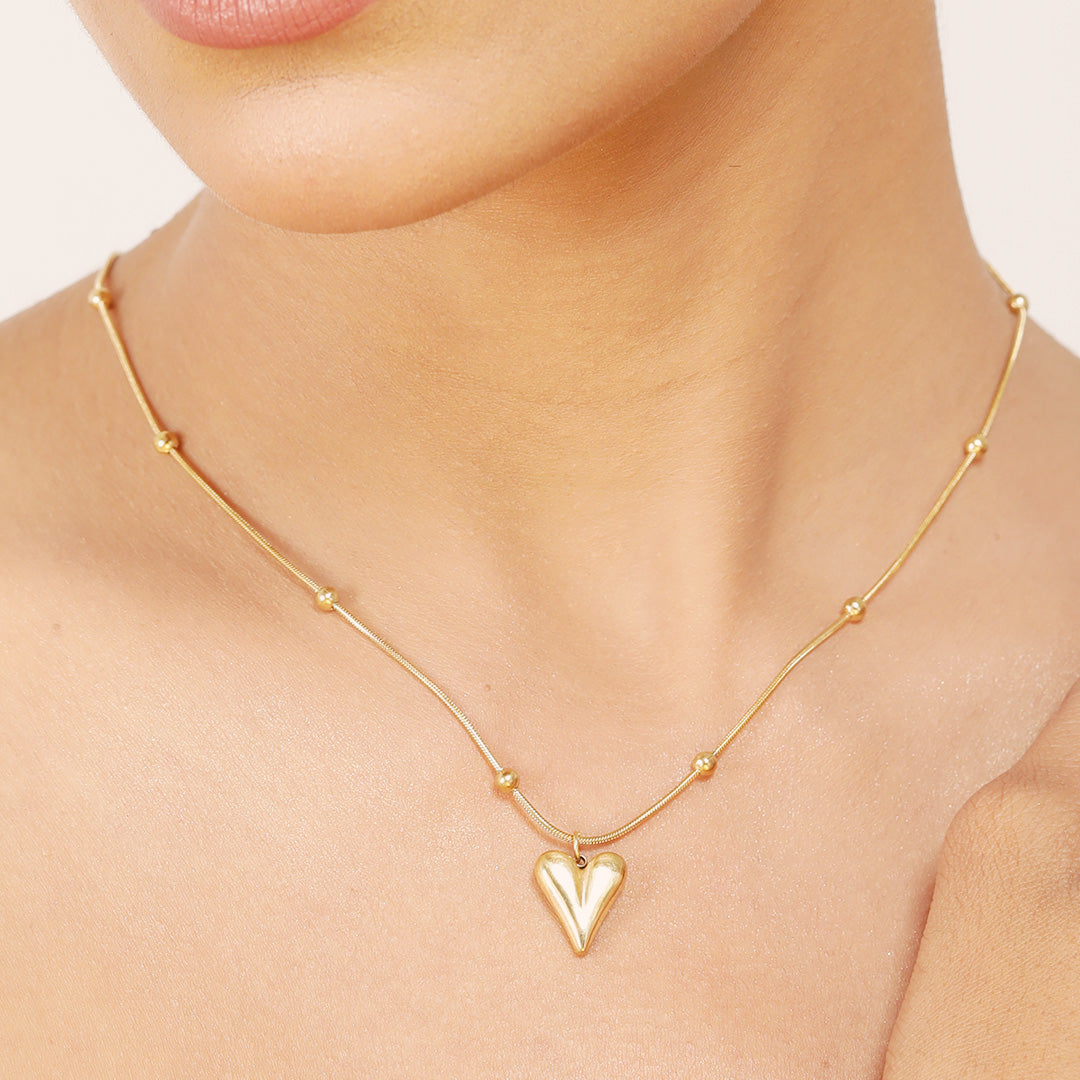 Heart Throb 18K Gold Plated Necklace