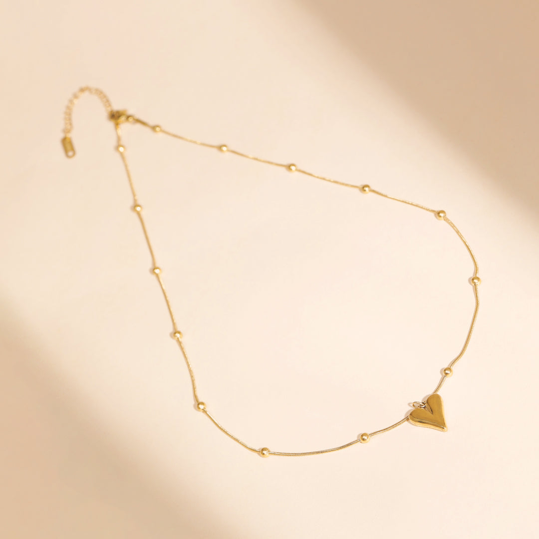 Heart Throb 18K Gold Plated Necklace