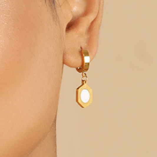 Opal Shine 18K Gold Plated Earrings