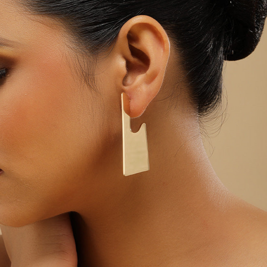 Abstract Halo  18K Gold Plated Earrings