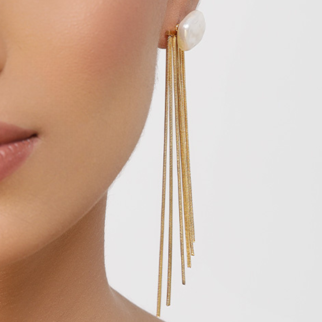 Regal Tassels 18K Gold Plated Earrings