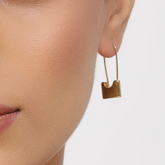 Pin Drop 18K Gold Plated Earrings