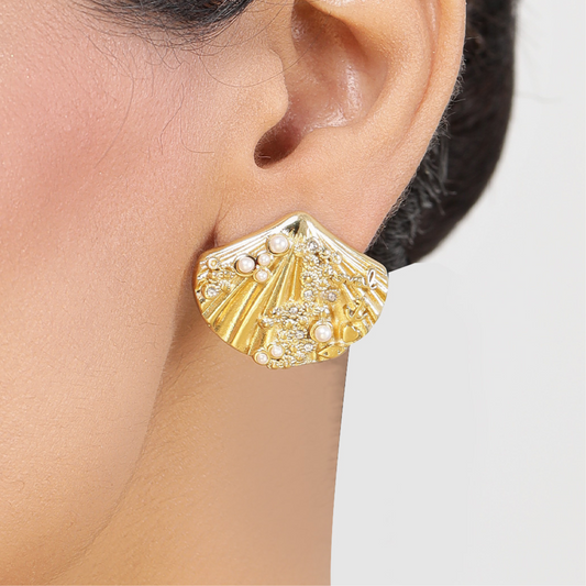 Seabed 18K Gold Plated Earring