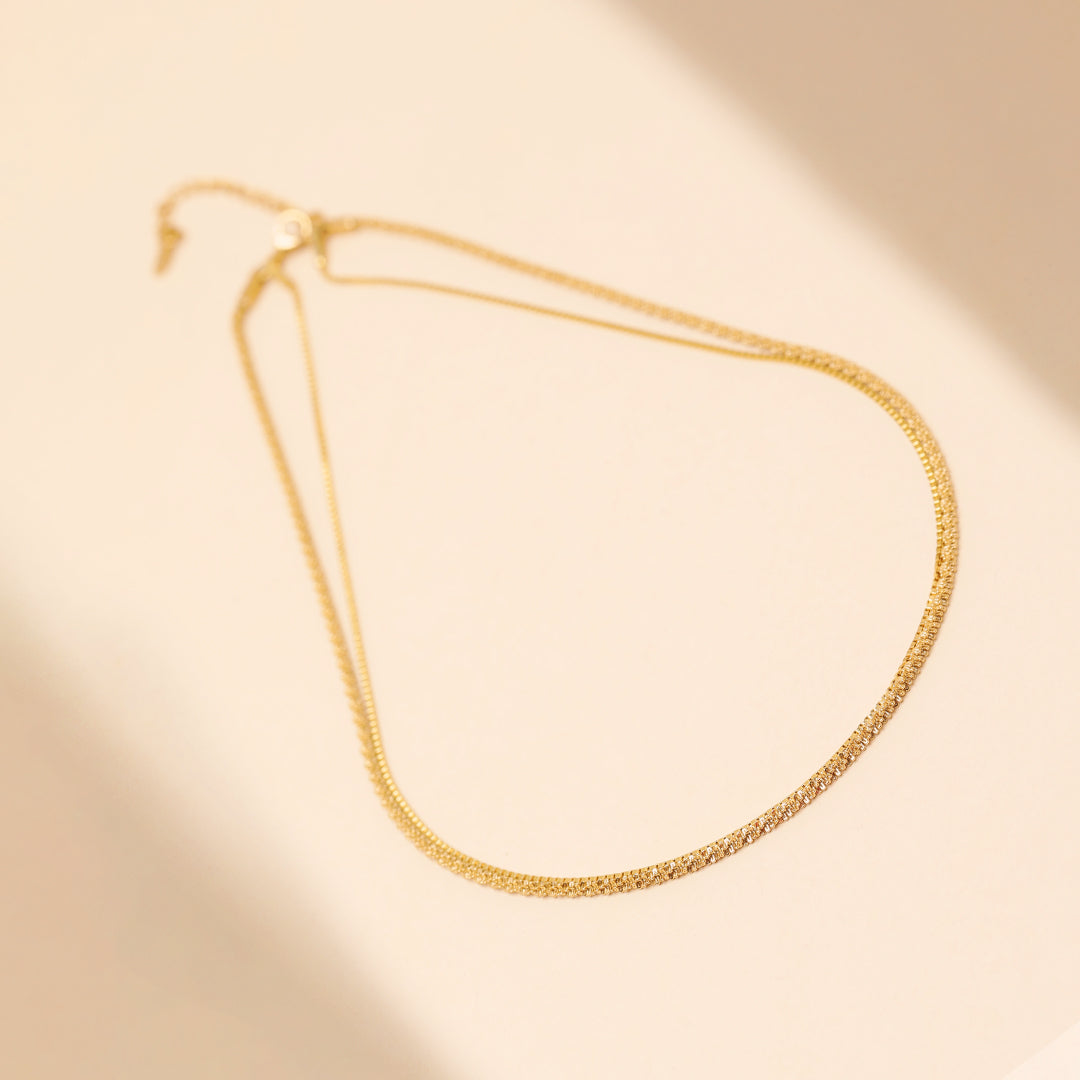 Dual Chain 18K Gold Plated Necklace