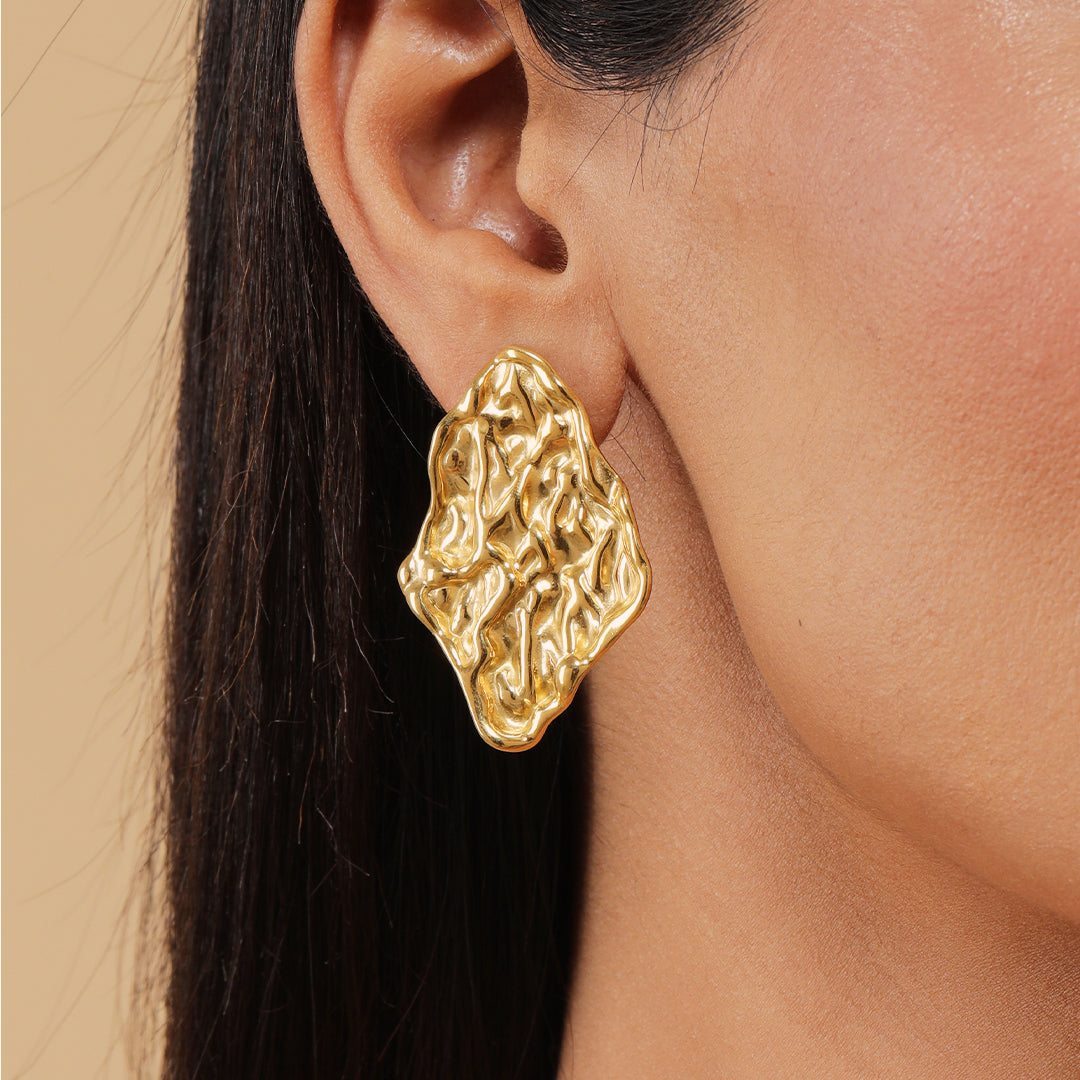 Gilded Halo  18K Gold Plated Earrings