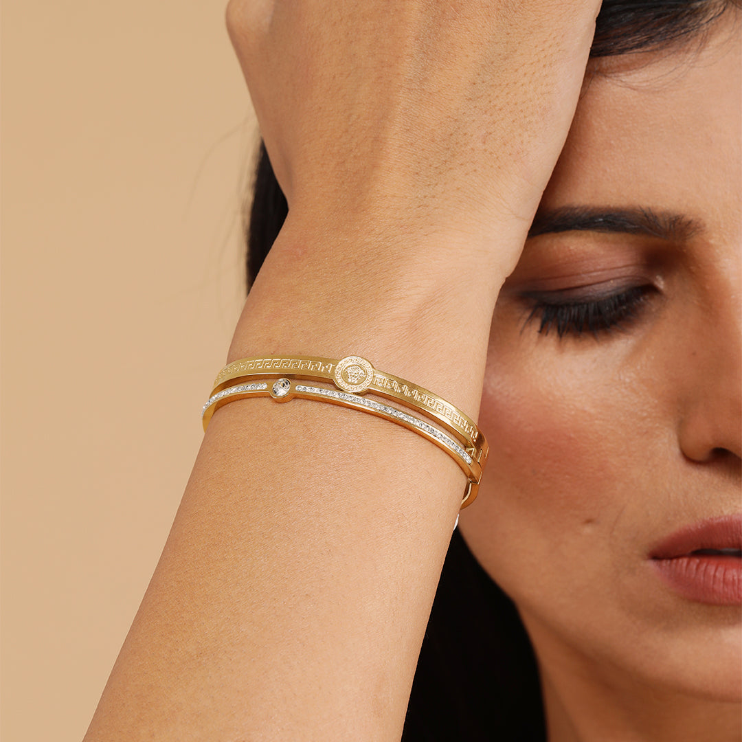 Elegance Edge 18K Gold Plated Bracelet