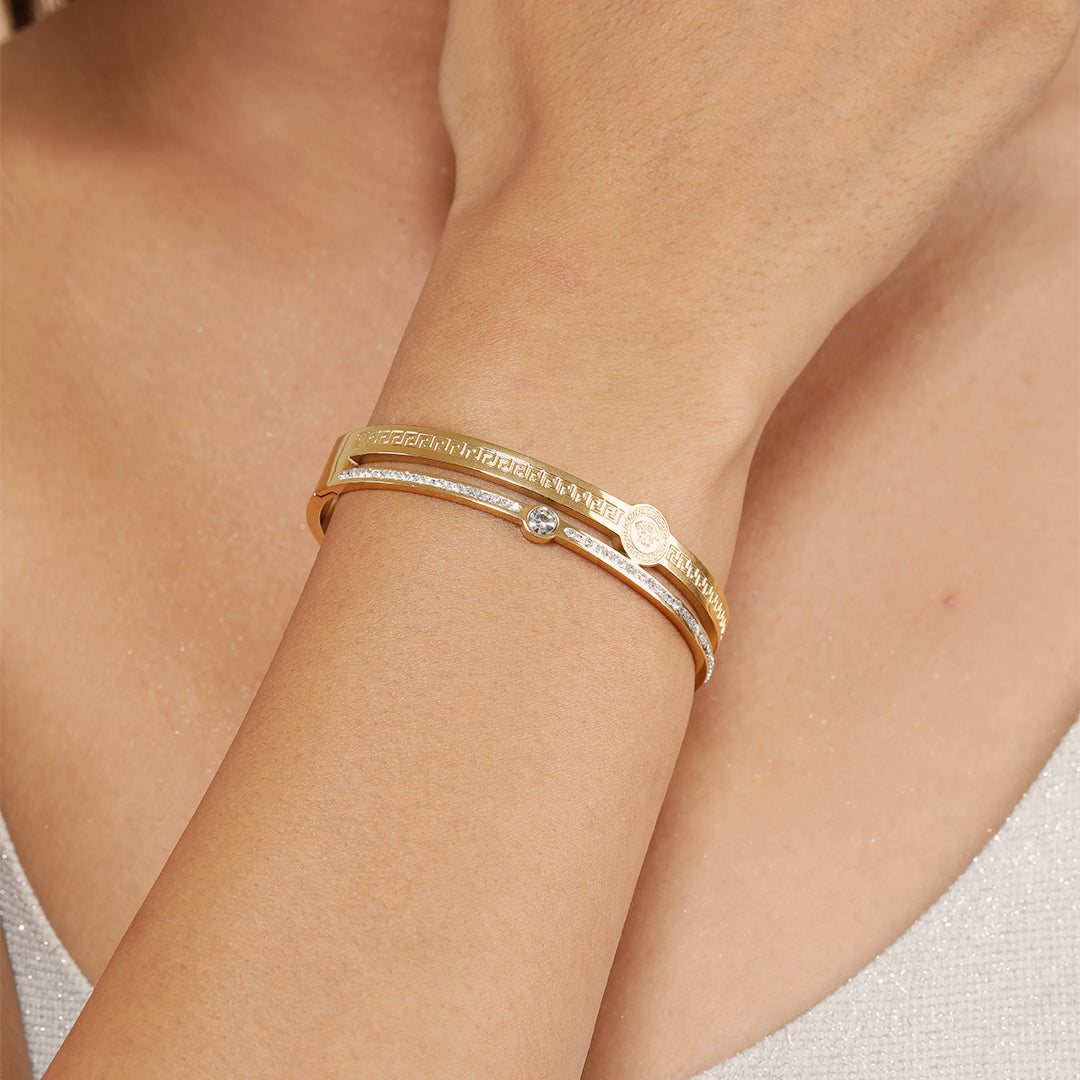 Elegance Edge 18K Gold Plated Bracelet