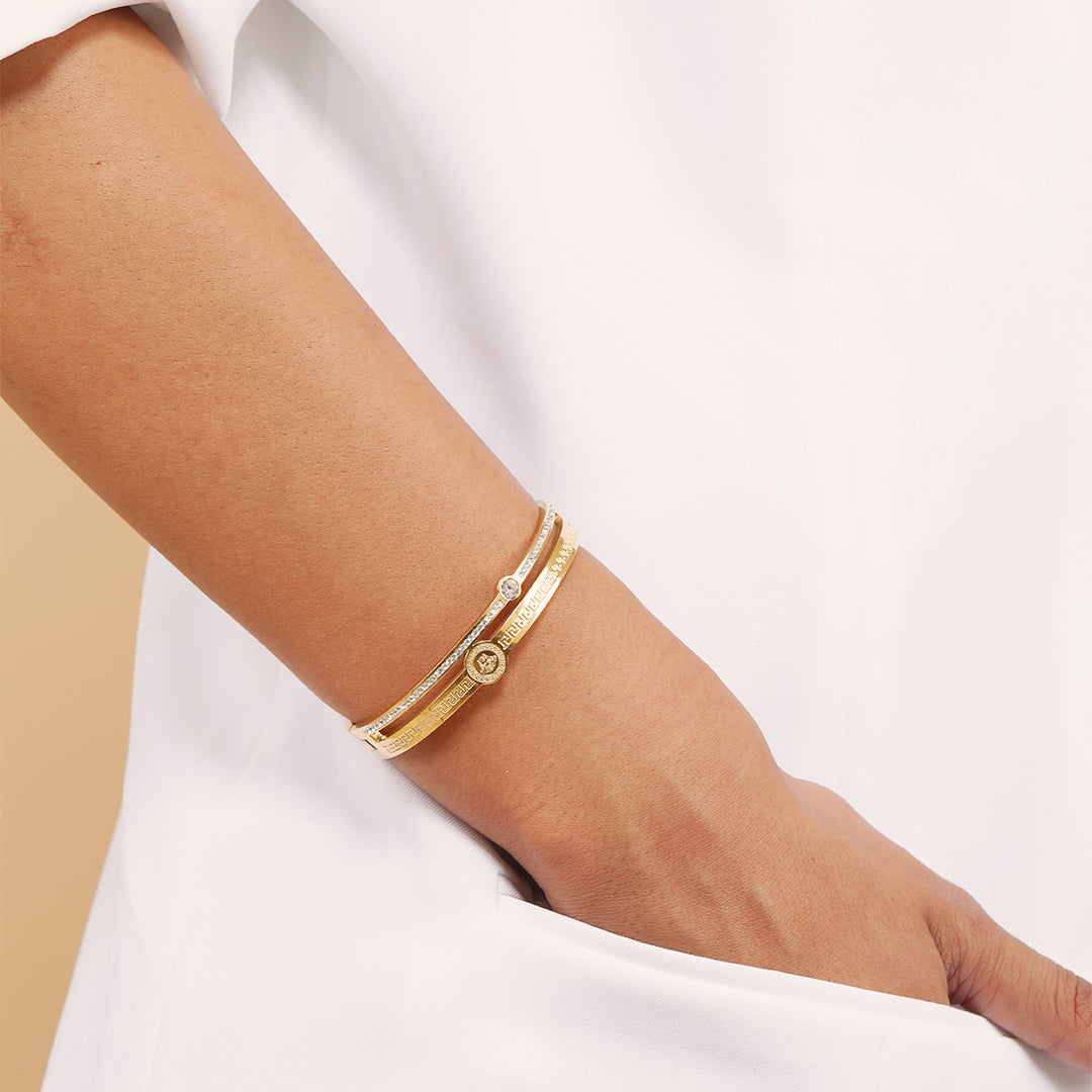 Elegance Edge 18K Gold Plated Bracelet