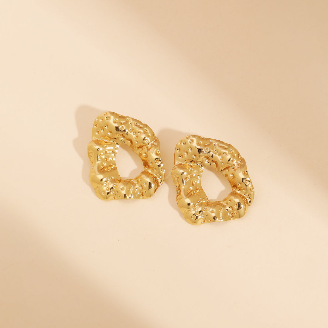 Aura Pin 18K Gold Plated Earrings