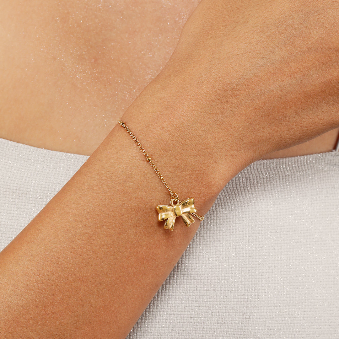 Bow Tie 18K Gold Plated Bracelet