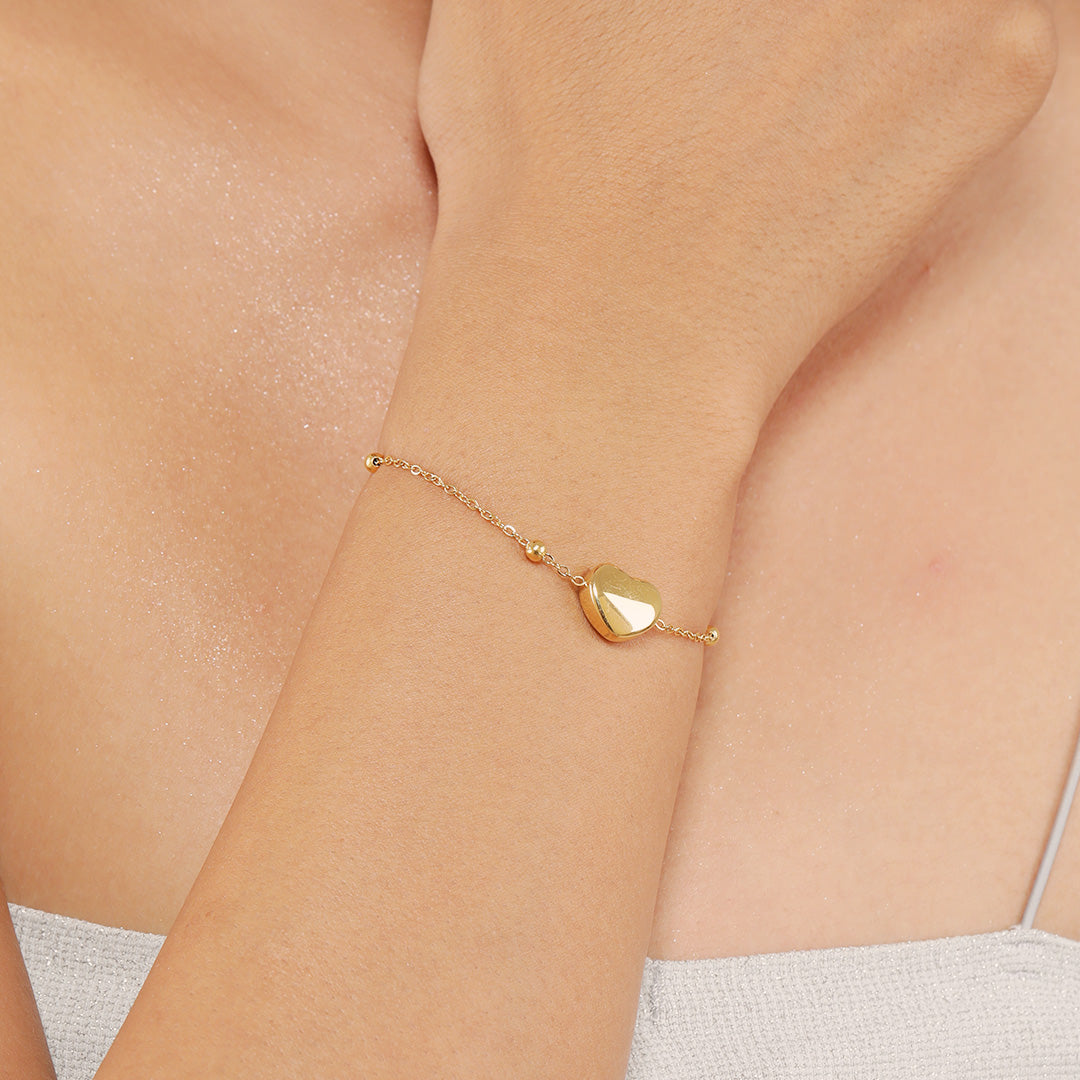 Cupid & Love 18K Gold Plated Bracelet