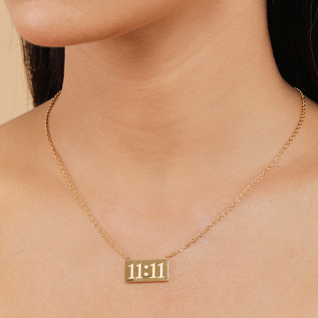 11:11 18K Gold Plated Necklace