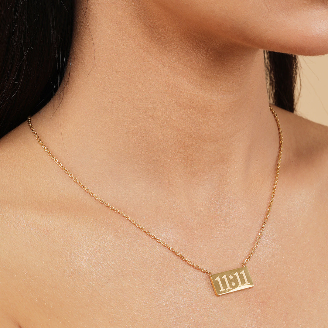 11:11 18K Gold Plated Necklace