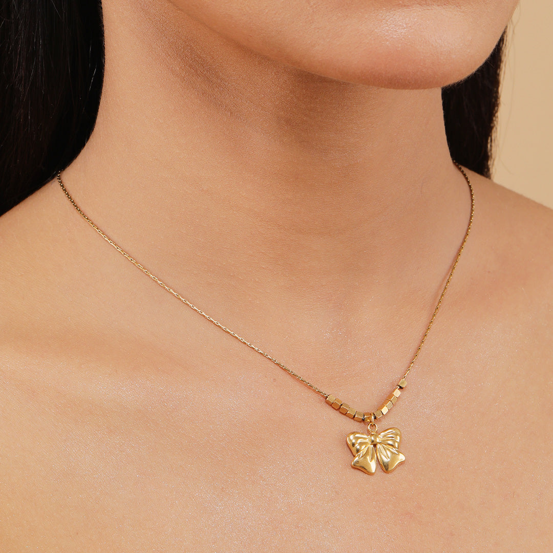 Bow Down 18K Gold Plated Necklace