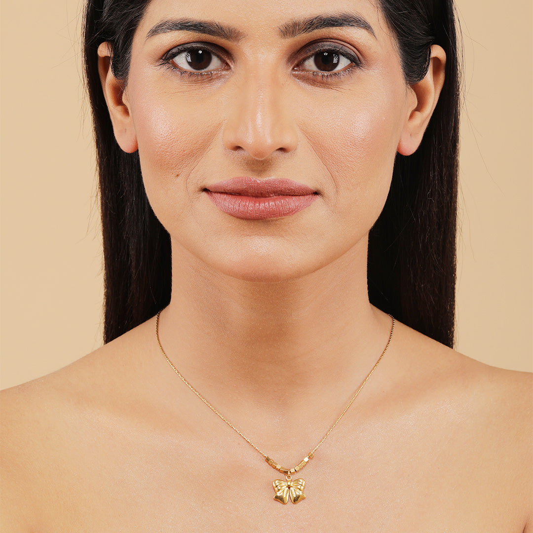 Bow Down 18K Gold Plated Necklace