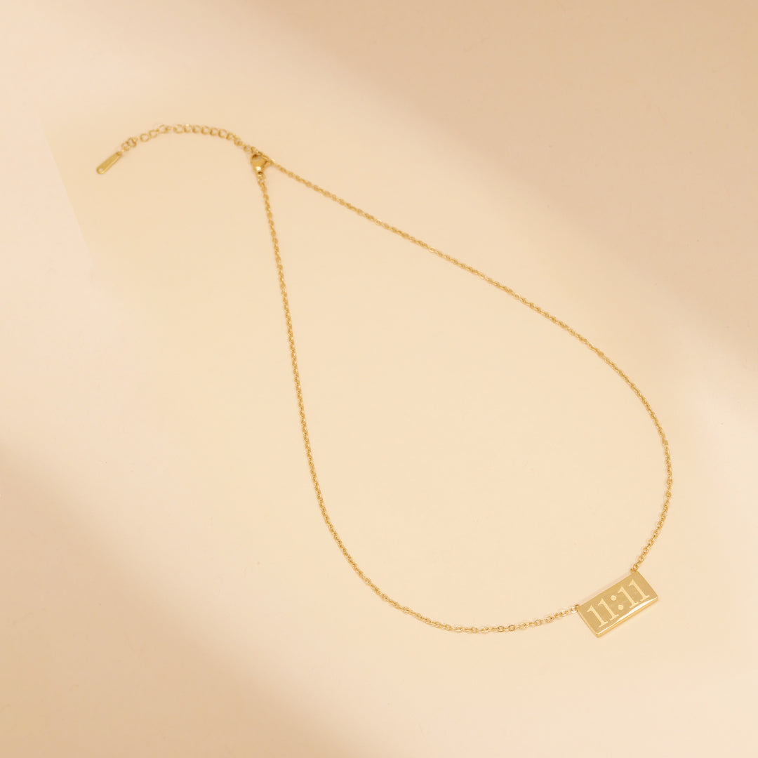 11:11 18K Gold Plated Necklace