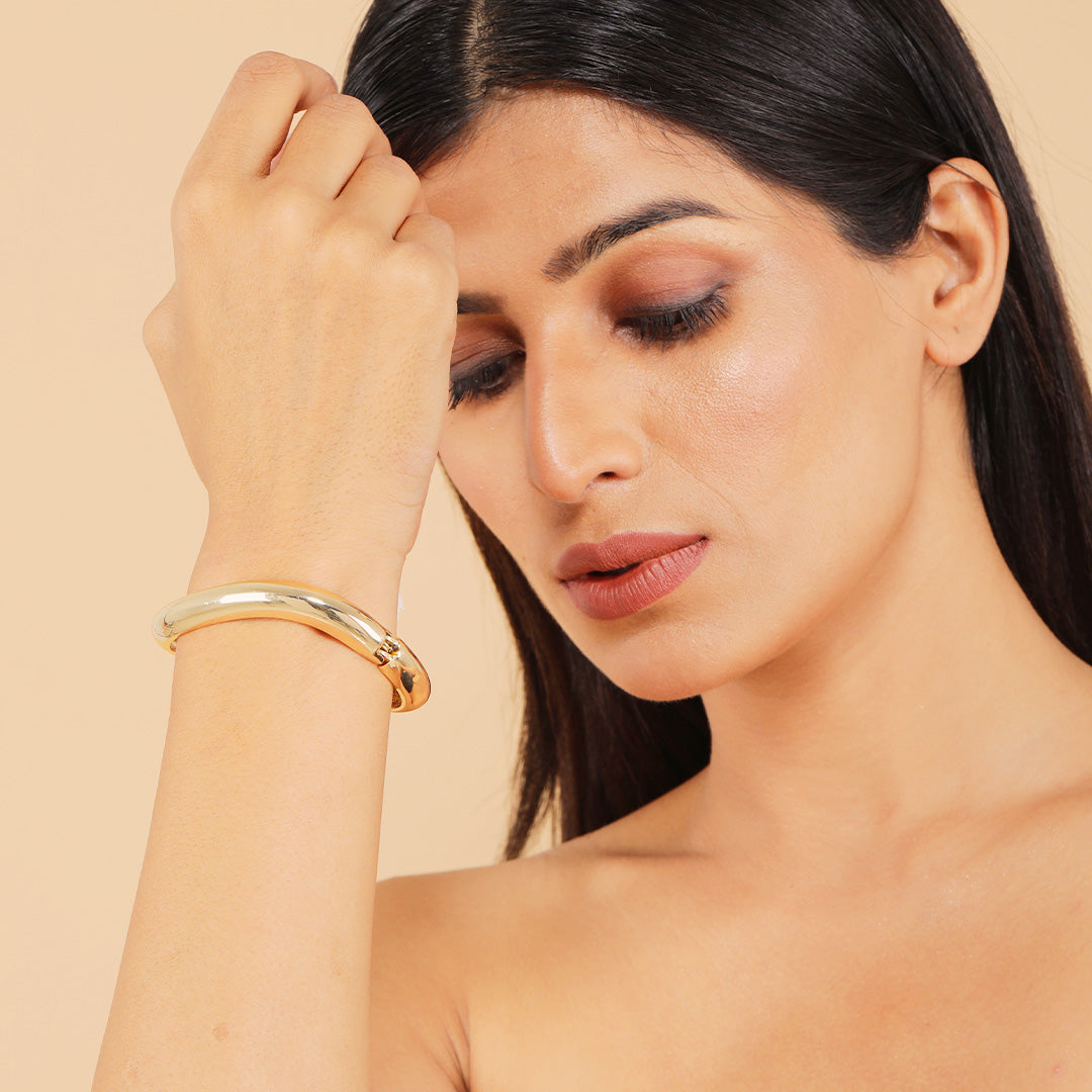 Opulent Orbit 18K Gold Plated Bracelet