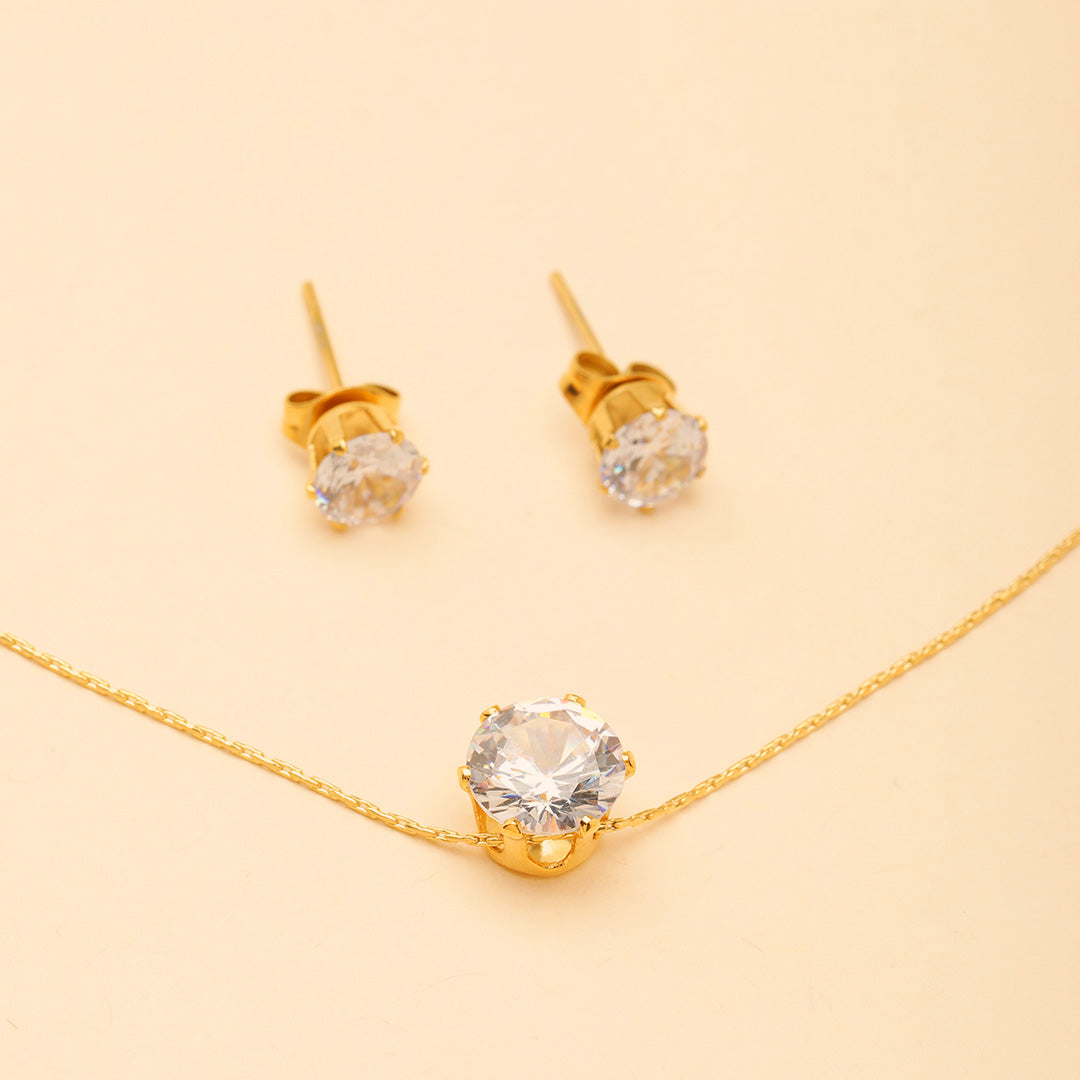 Dainty Diamond  18K Gold Plated Set