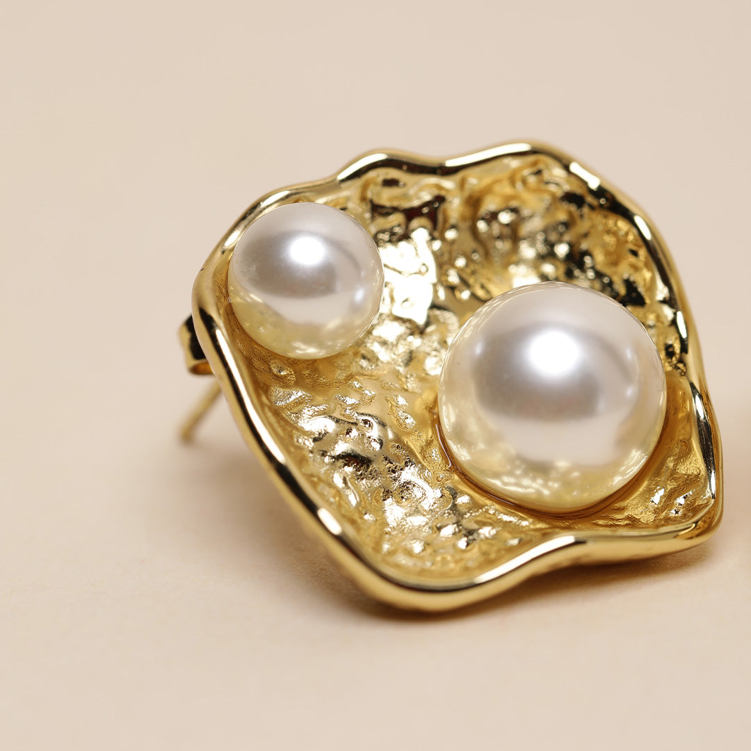 Pearl Studs  18K Gold Plated Earrings