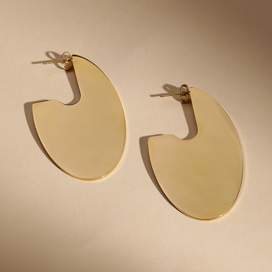 Golden Swirl  18K Gold Plated Earrings