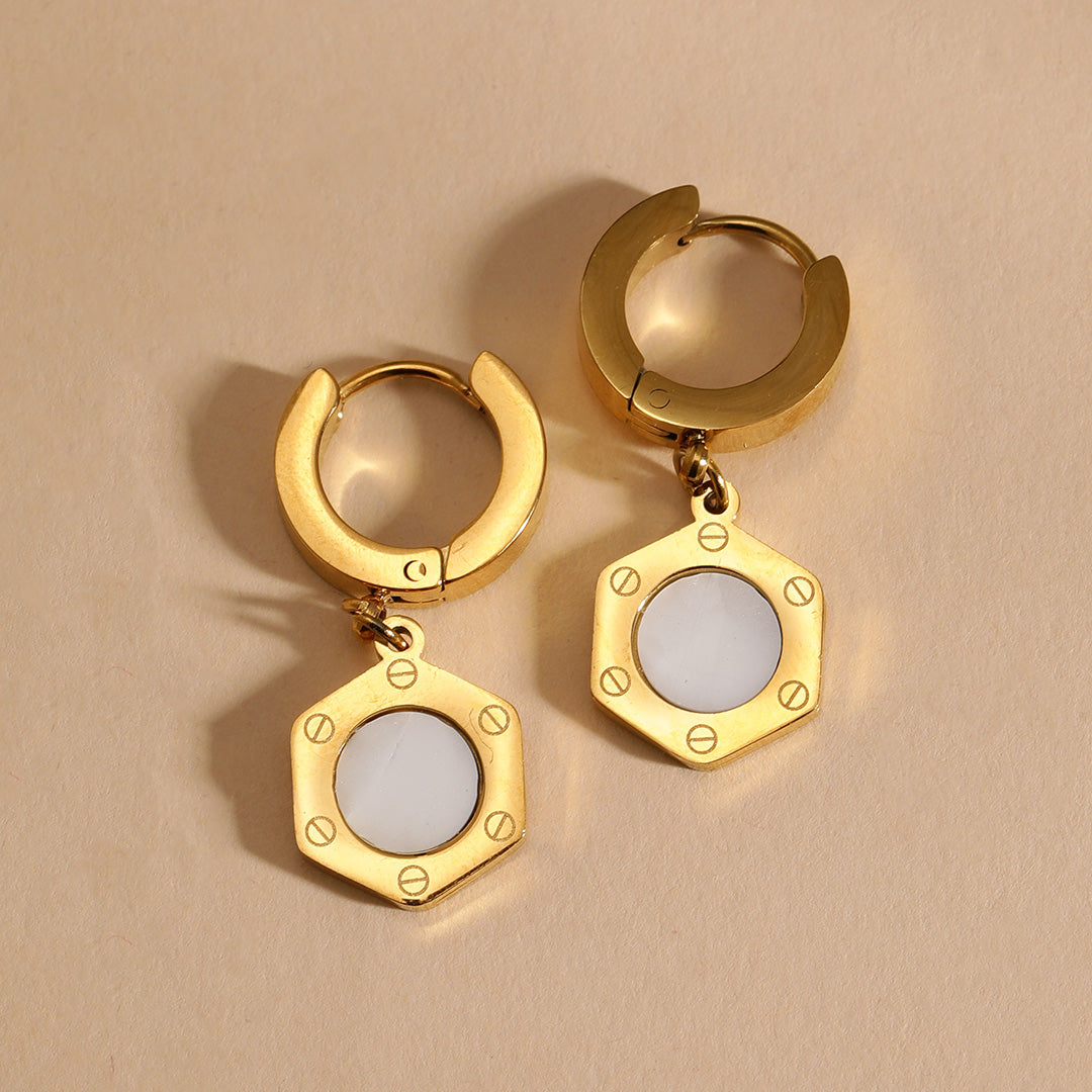 Opal Shine 18K Gold Plated Earrings