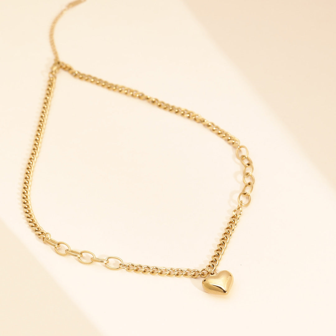 Heart Woven 18K Gold Plated Necklace