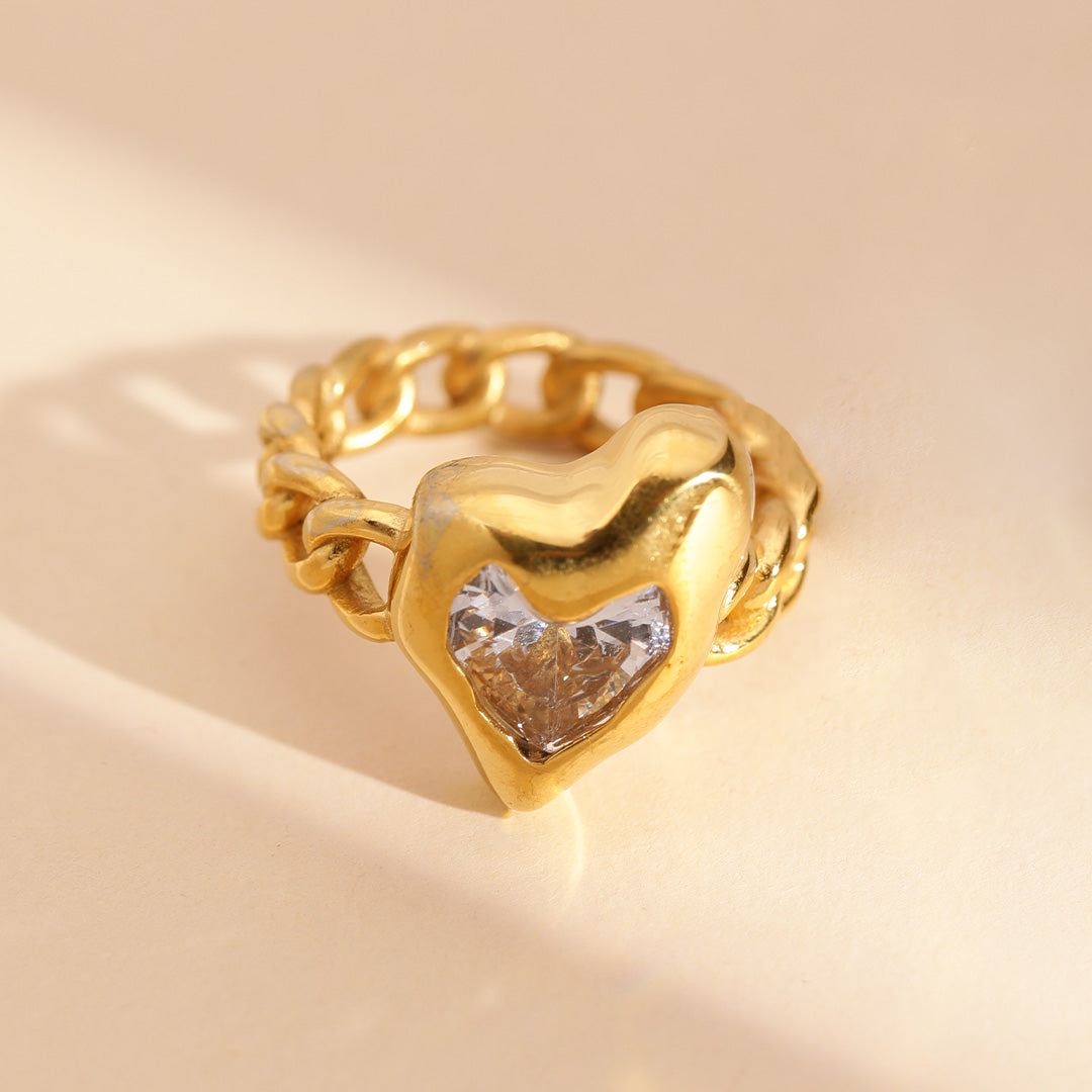 Radiance Halo 18K Gold Plated Ring