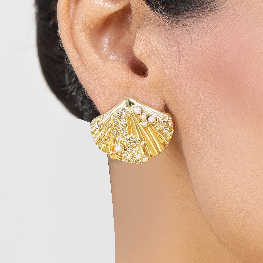 Seabed 18K Gold Plated Earring