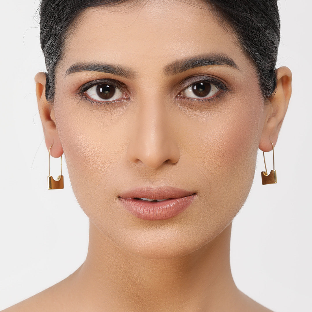 Pin Drop 18K Gold Plated Earrings