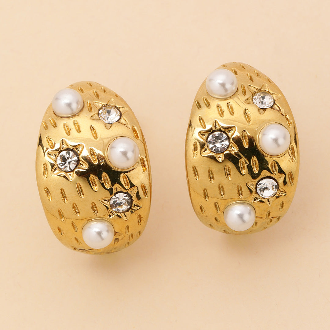 Cosmic Enigma  18K Gold Plated Earrings