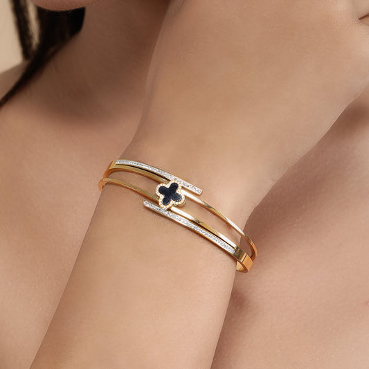 Gilded Twist 18K Gold Plated Bracelet