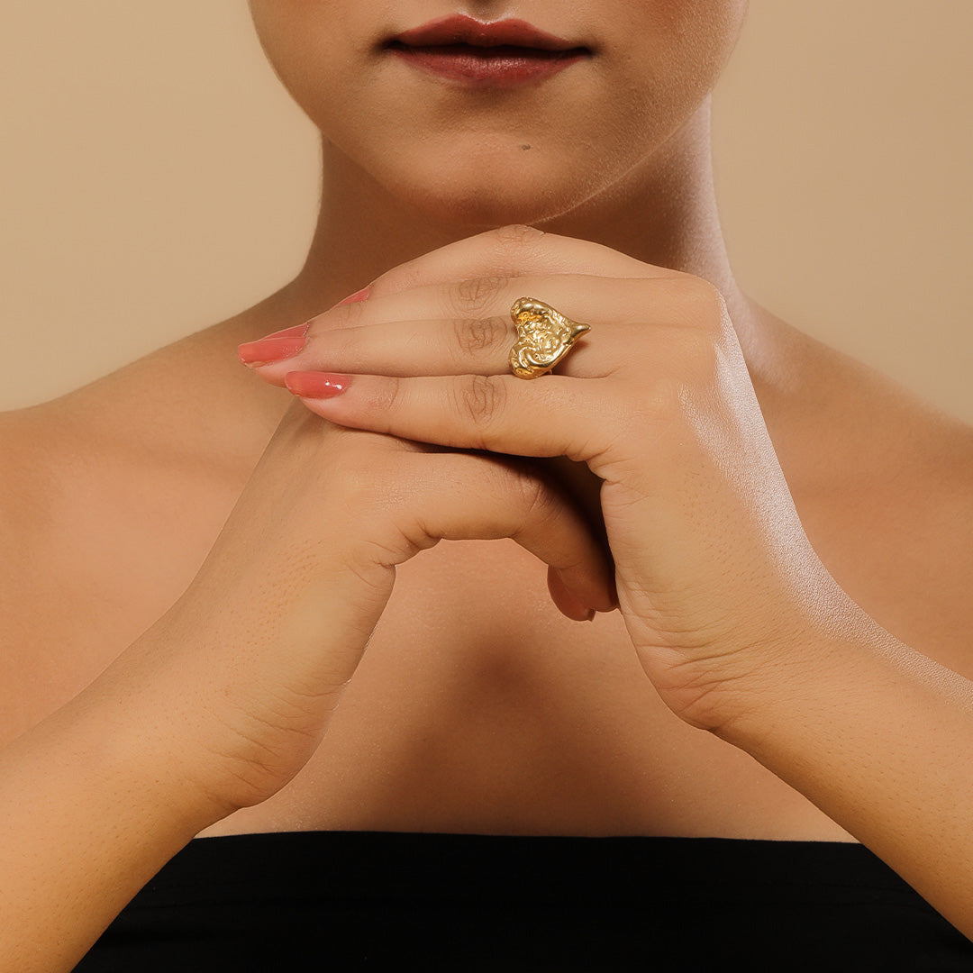 Heartsy Gleam 18K Gold Plated Ring