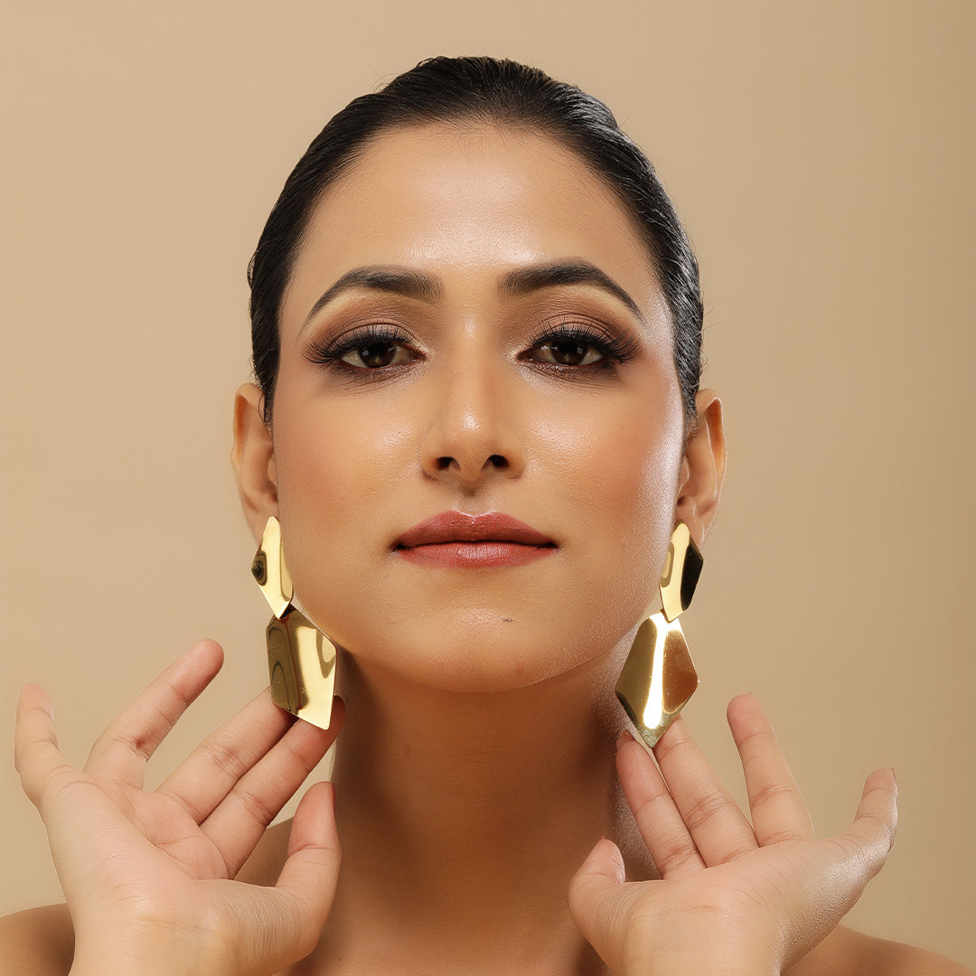 Ethereal Danglers 18K Gold Plated Earrings