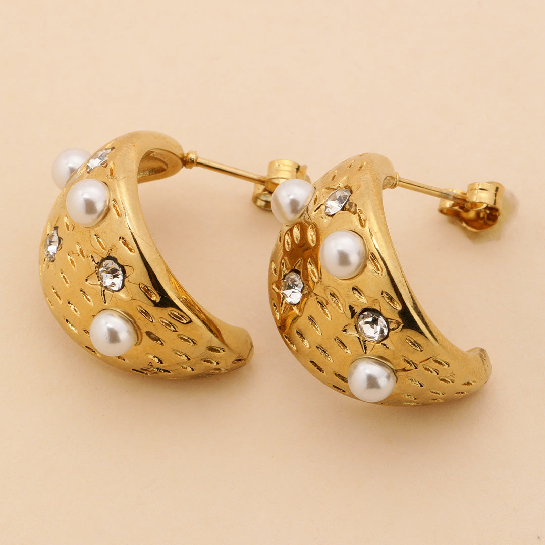 Cosmic Enigma  18K Gold Plated Earrings